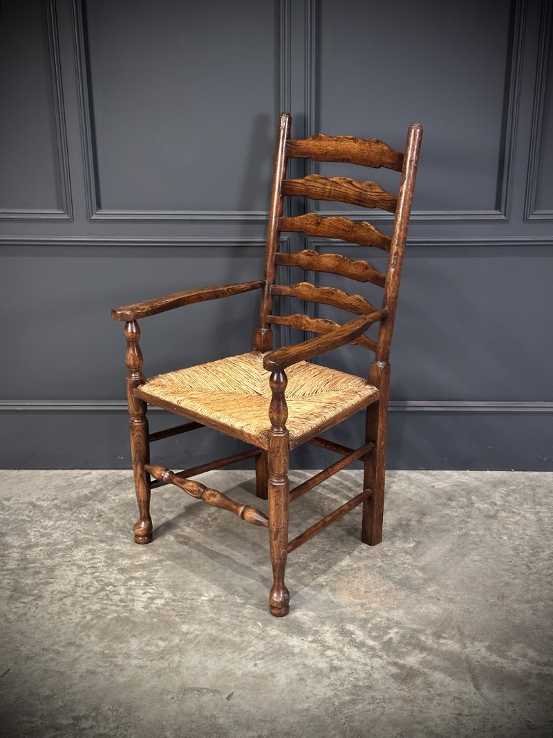 Set of Eight Ladder Back Dining Chairs - Image 17