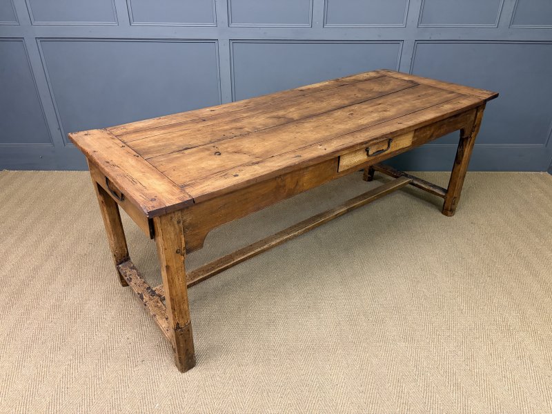Early 19th Century Fruitwood Refectory Farmhouse Table