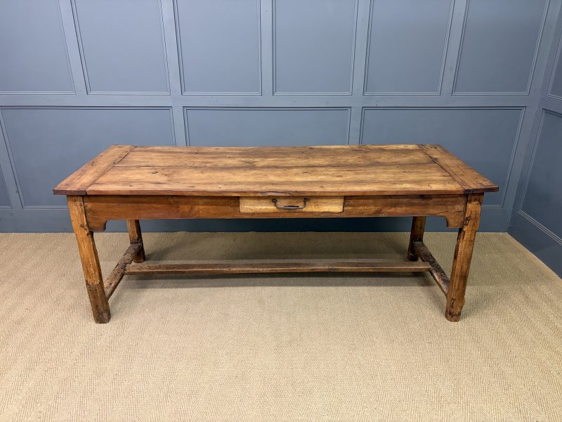 Early 19th Century Fruitwood Refectory Farmhouse Table - Image 5