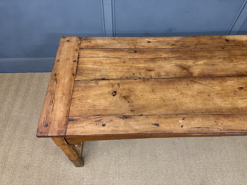 Early 19th Century Fruitwood Refectory Farmhouse Table - Image 7
