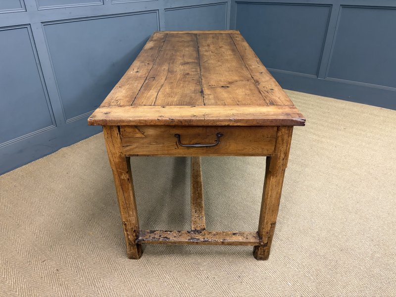 Early 19th Century Fruitwood Refectory Farmhouse Table - Image 8
