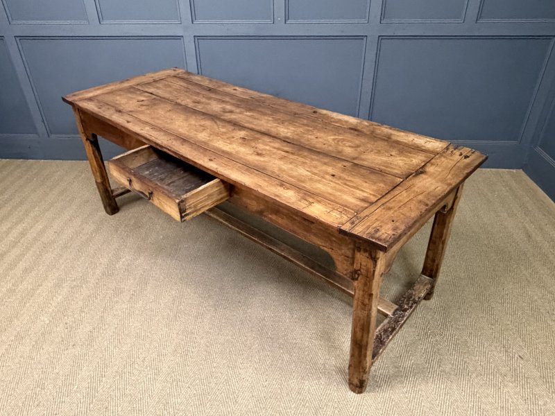 Early 19th Century Fruitwood Refectory Farmhouse Table - Image 14