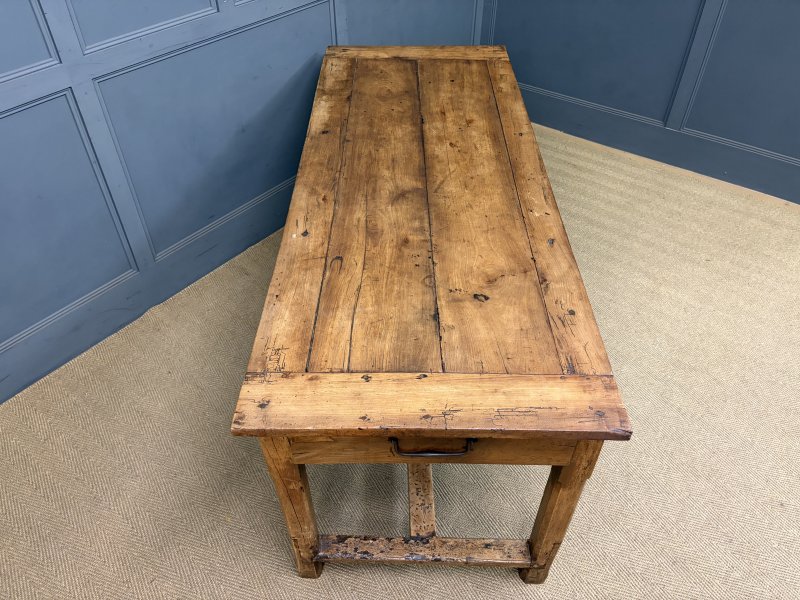 Early 19th Century Fruitwood Refectory Farmhouse Table - Image 18