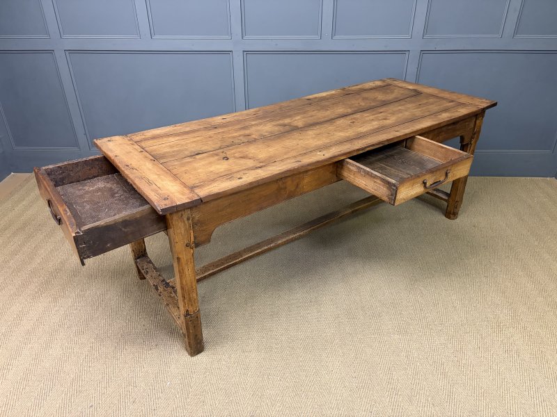 Early 19th Century Fruitwood Refectory Farmhouse Table - Image 20
