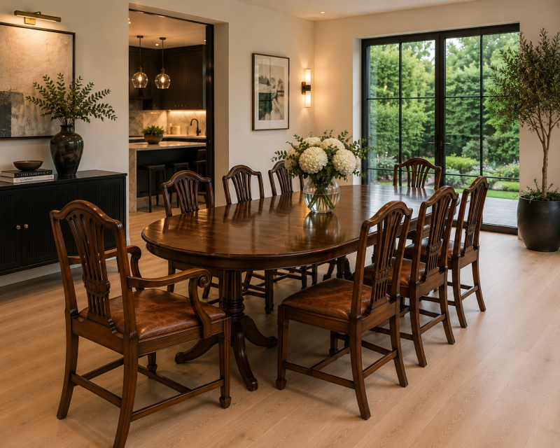 Antique Set of 8 Victorian Mahogany Shield Back Hepplewhite Style Dining Chairs Carvers Original Tan Leather - Image 20
