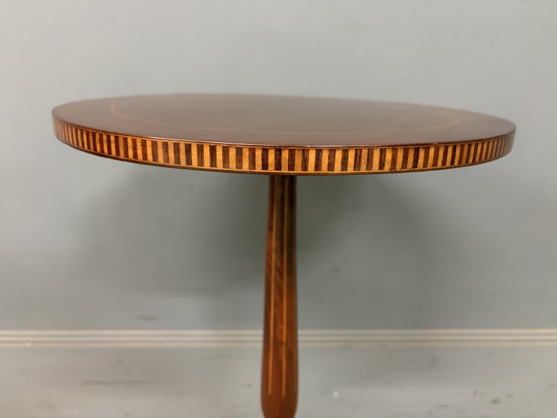 Edwardian Inlaid Mahogany Wine Table - Image 4