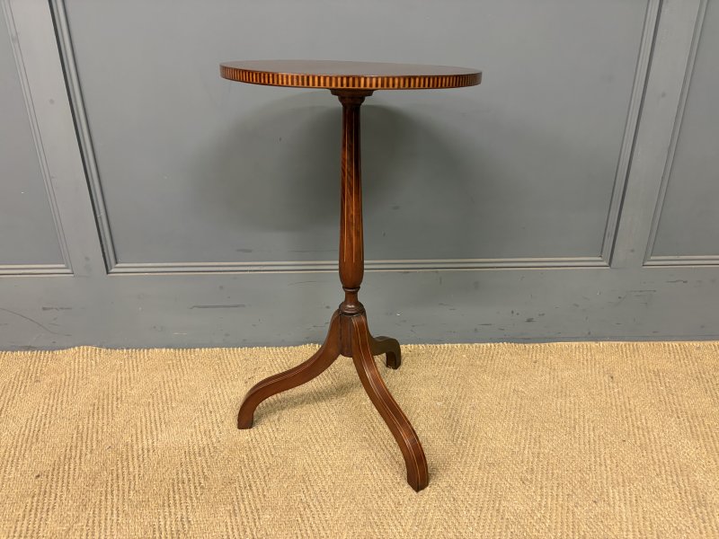Edwardian Inlaid Mahogany Wine Table - Image 6