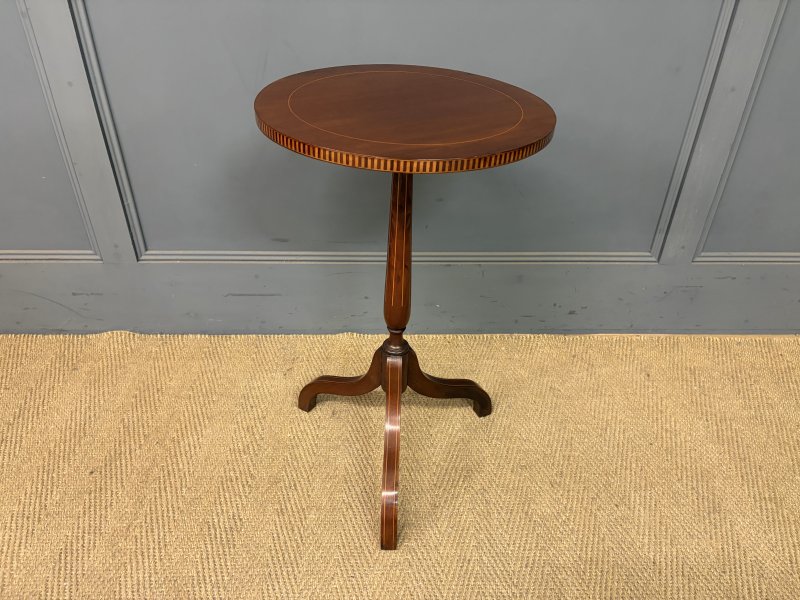 Edwardian Inlaid Mahogany Wine Table - Image 2
