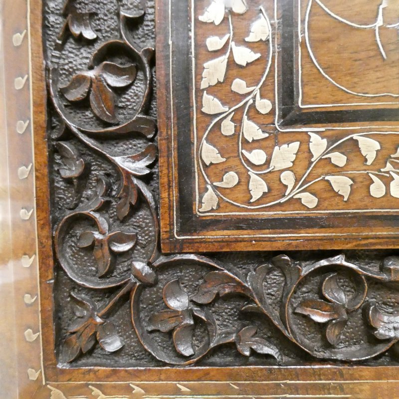 Late 19th Century Hoshiarpur Brass Inlaid Square Side Table - Image 5
