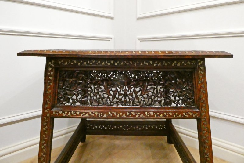 Late 19th Century Hoshiarpur Brass Inlaid Square Side Table - Image 10