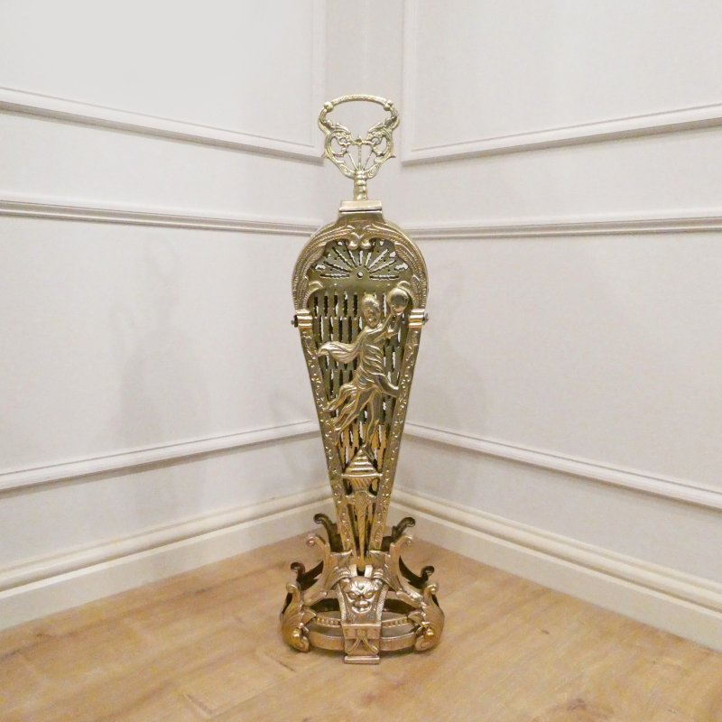 French Brass Peacock Fire Guard - Image 5