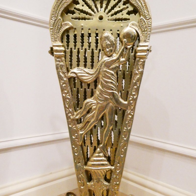 French Brass Peacock Fire Guard - Image 6