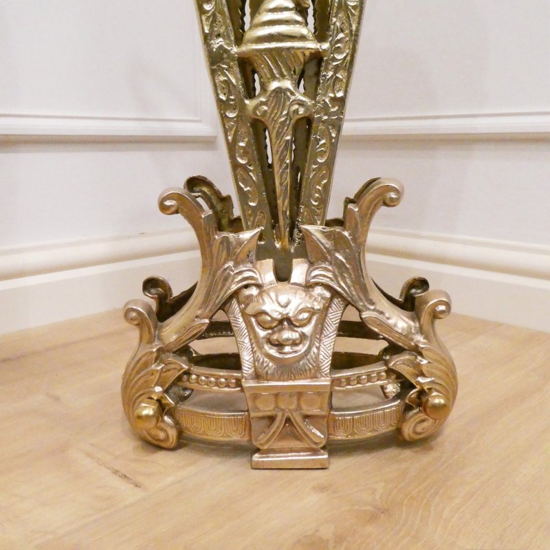 French Brass Peacock Fire Guard - Image 10