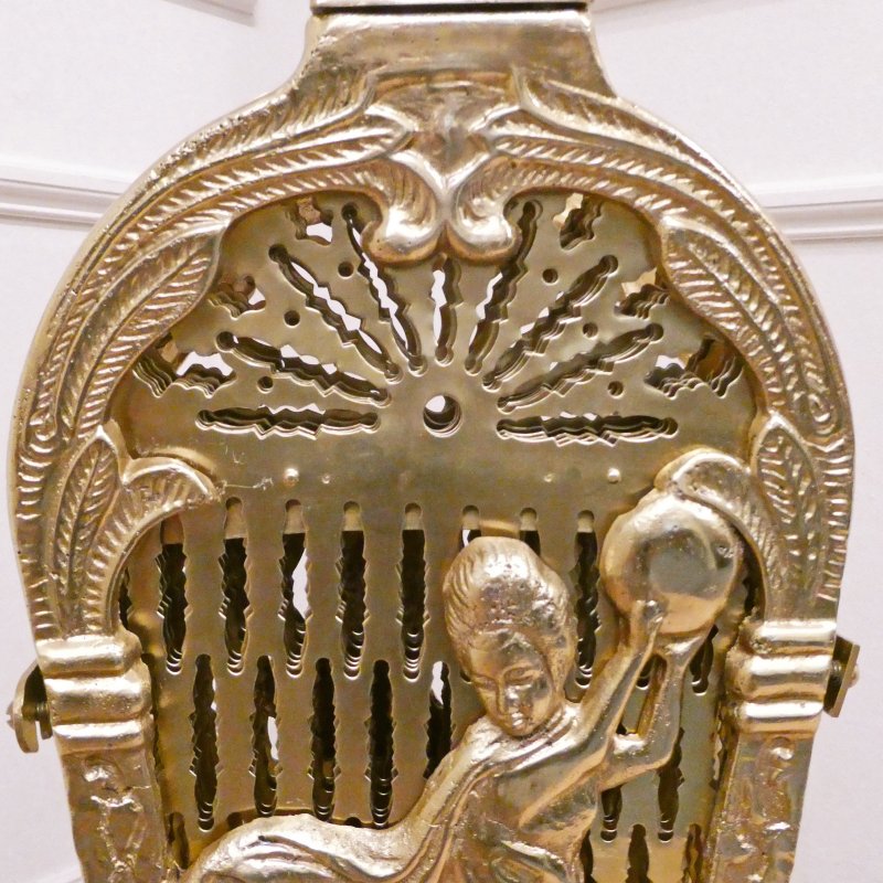 French Brass Peacock Fire Guard - Image 8