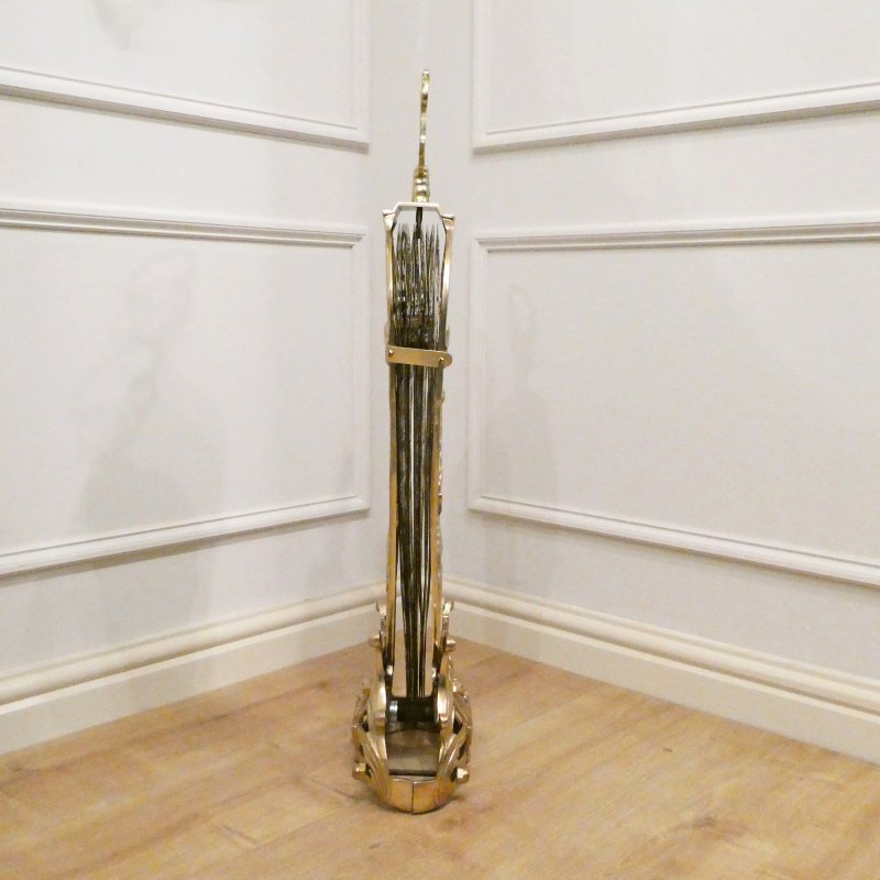 French Brass Peacock Fire Guard - Image 13