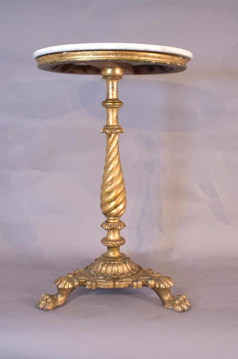 Gilt tri-pod table