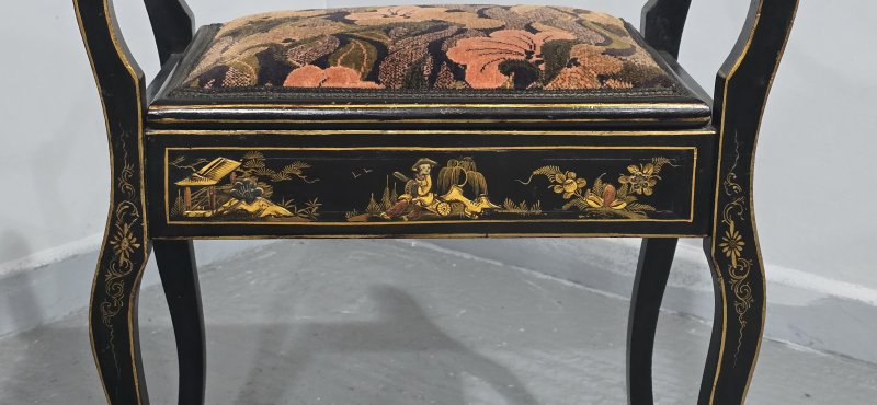 Good Chinoiserie Piano Stool - Image 5