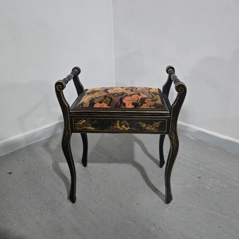 Good Chinoiserie Piano Stool - Image 7