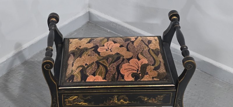 Good Chinoiserie Piano Stool - Image 4