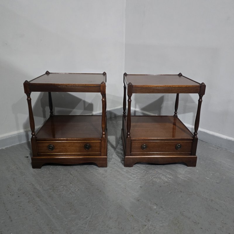 Pair Regency Mahogany Lamp Tables - Image 4