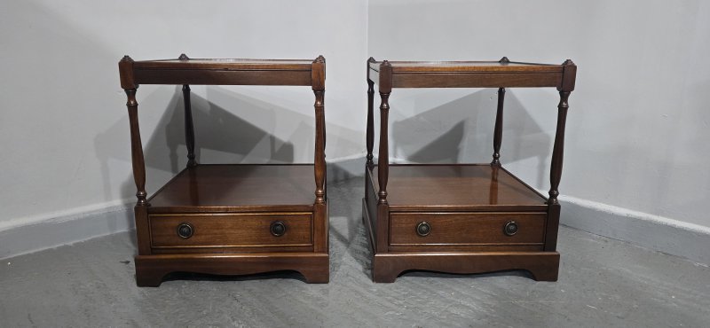 Pair Regency Mahogany Lamp Tables - Image 8