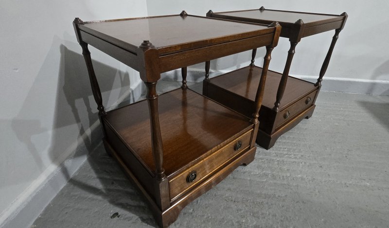Pair Regency Mahogany Lamp Tables - Image 6
