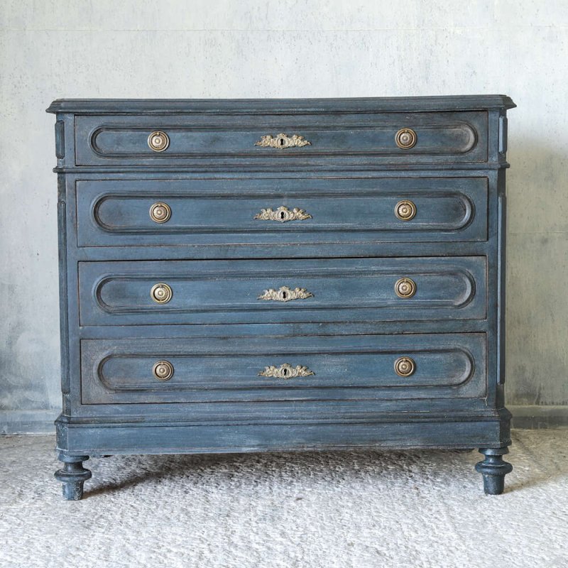 Late 19th Century French Louis XVI Revival Painted Chest of Drawers | Four Drawer Commode - Image 2