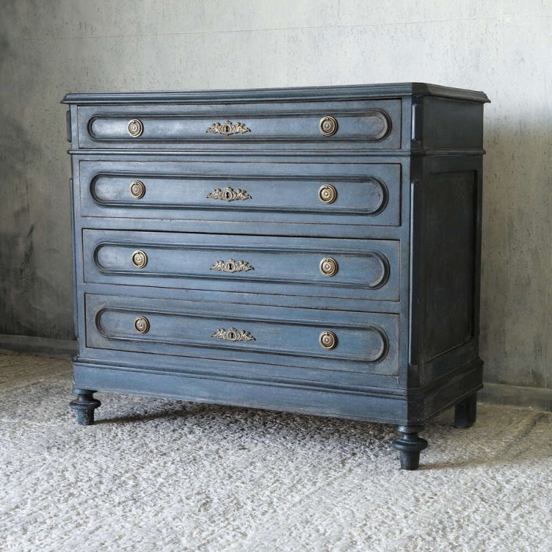 Late 19th Century French Louis XVI Revival Painted Chest of Drawers | Four Drawer Commode - Image 3