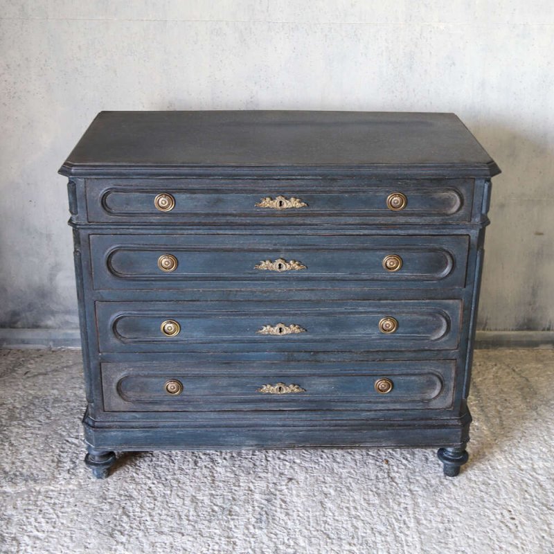 Late 19th Century French Louis XVI Revival Painted Chest of Drawers | Four Drawer Commode - Image 10