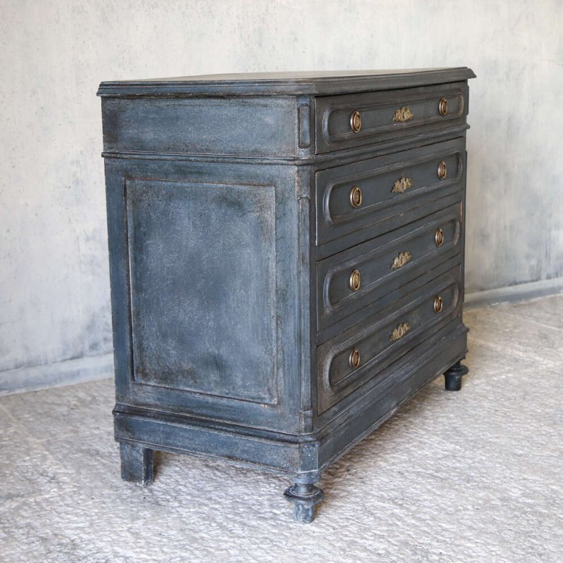 Late 19th Century French Louis XVI Revival Painted Chest of Drawers | Four Drawer Commode - Image 12