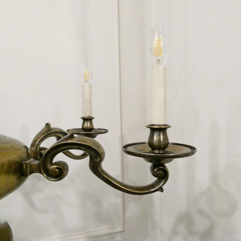 Large Edwardian Brass Chandelier Attributed to Faraday & Son - Image 5