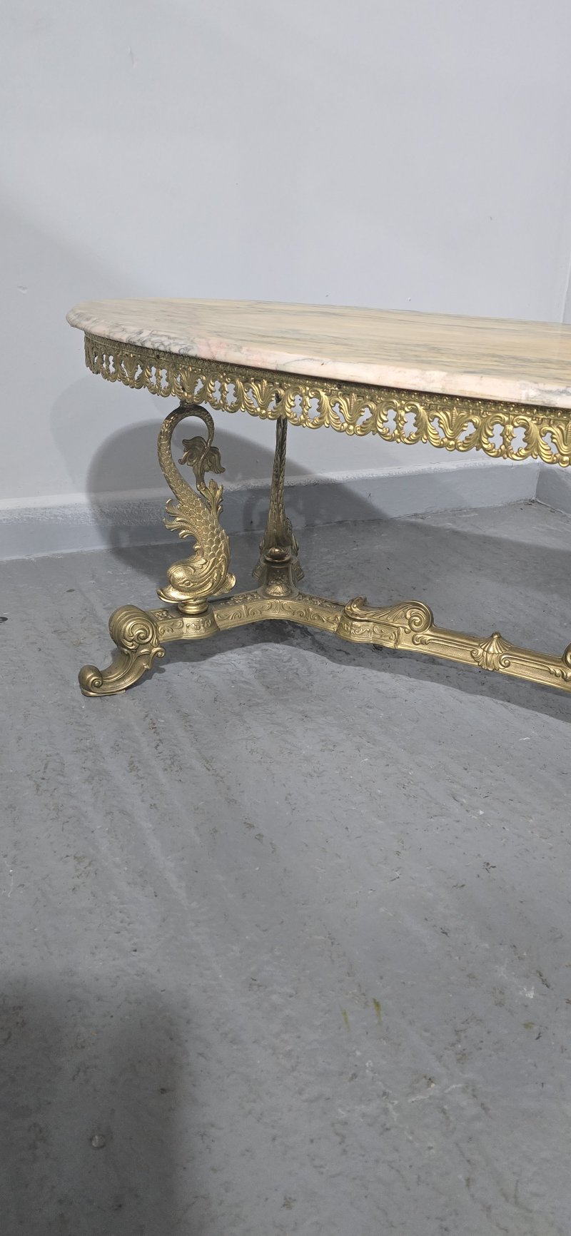 Super Gilt Brass and Marble Coffee Table - Image 4