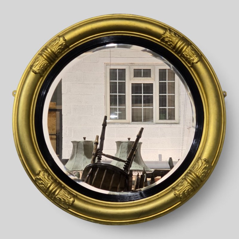 Round Gilt Regency Mirror