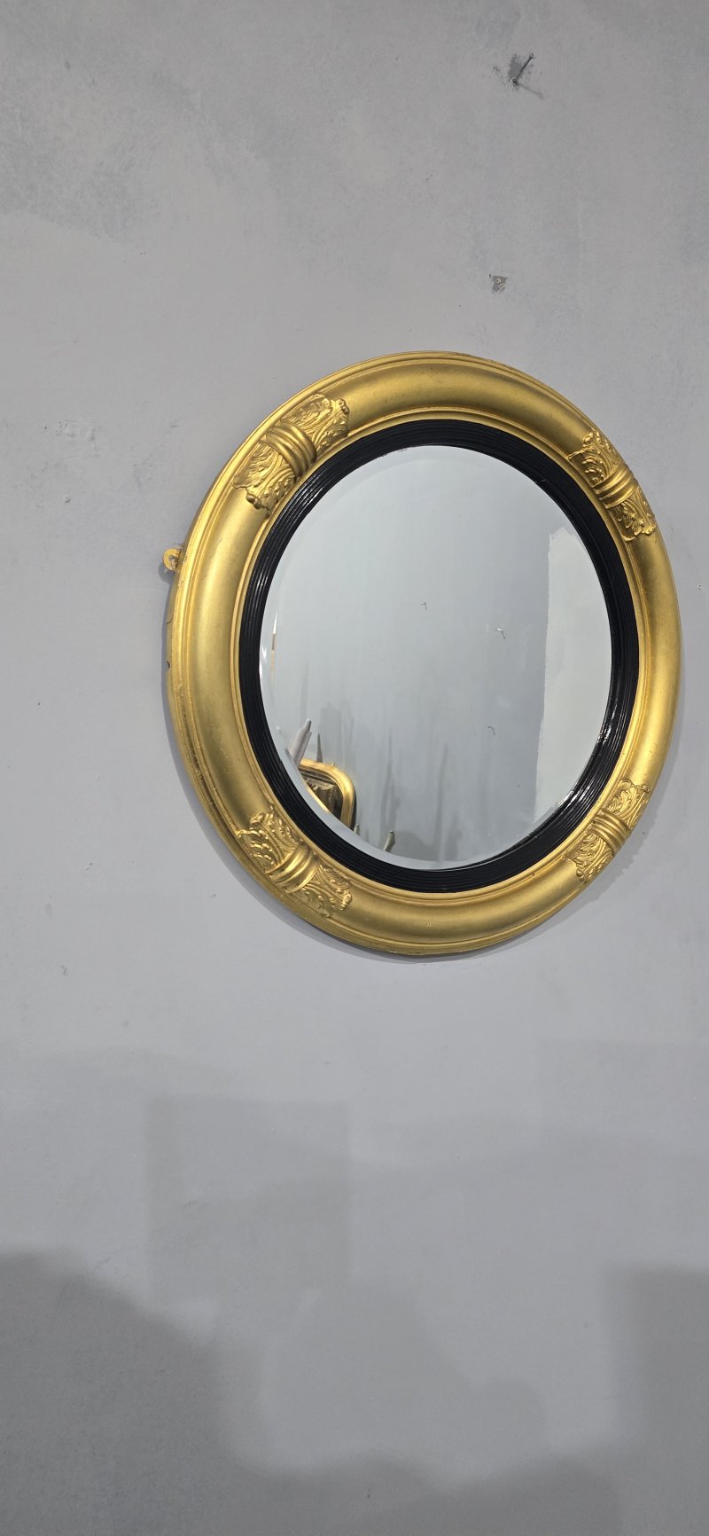 Round Gilt Regency Mirror - Image 5