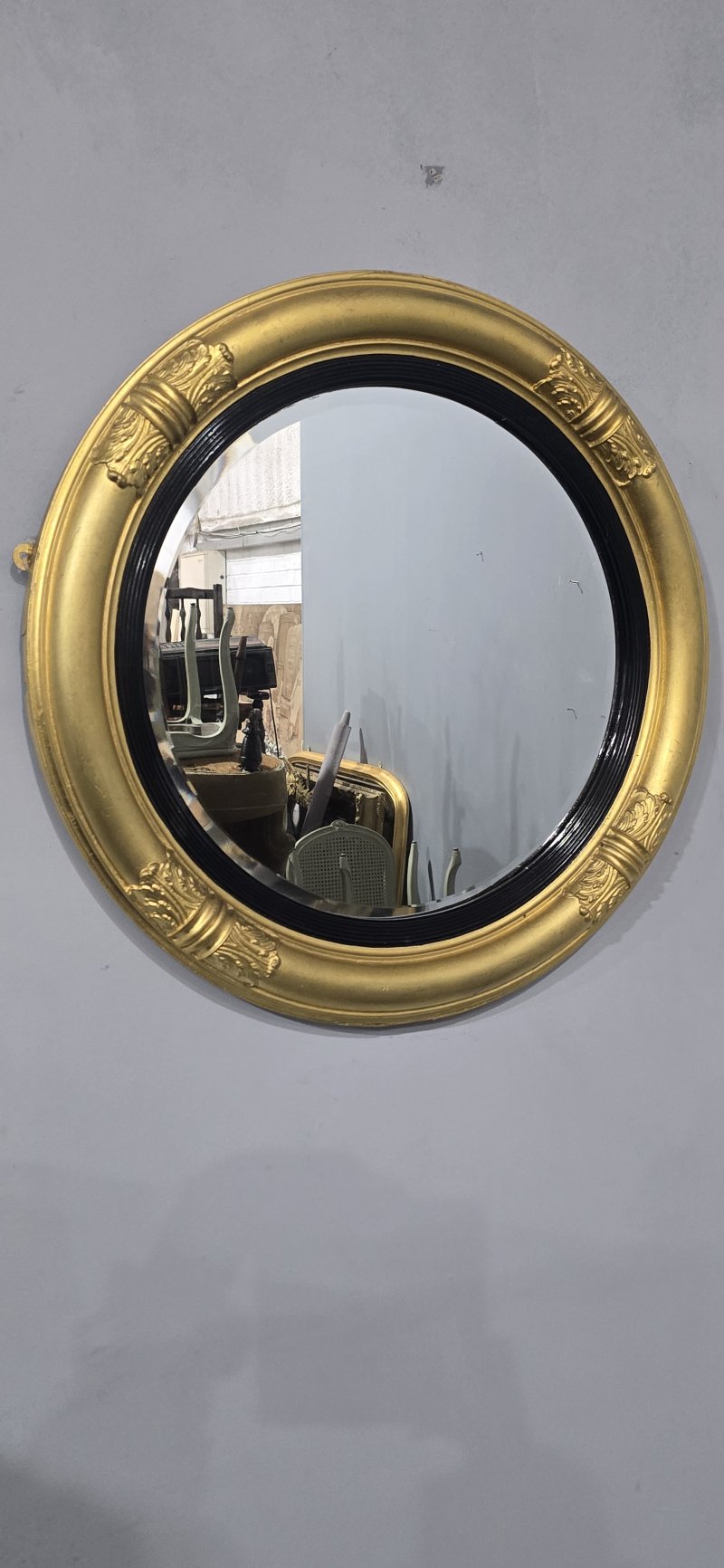 Round Gilt Regency Mirror - Image 2