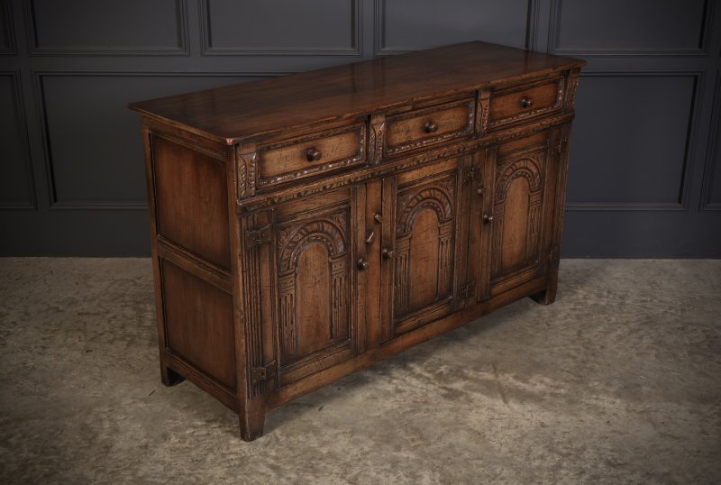 Carved Oak Sideboard - Image 2