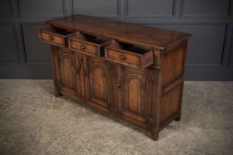 Carved Oak Sideboard - Image 8
