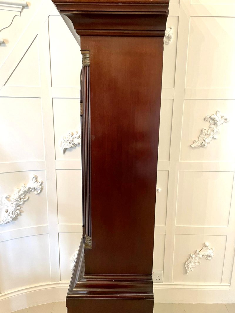 Antique Victorian Mahogany Eight Bell Musical Grandfather Clock by Winsor Bishop Norwich - Image 12
