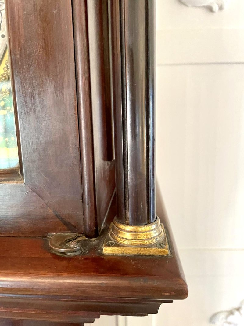 Antique Victorian Mahogany Eight Bell Musical Grandfather Clock by Winsor Bishop Norwich - Image 11