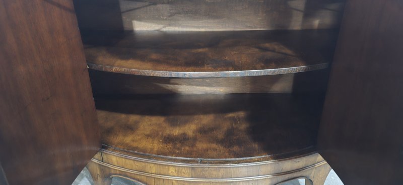 Rare Yew Wood Demi Lune Side Cabinet - Image 4