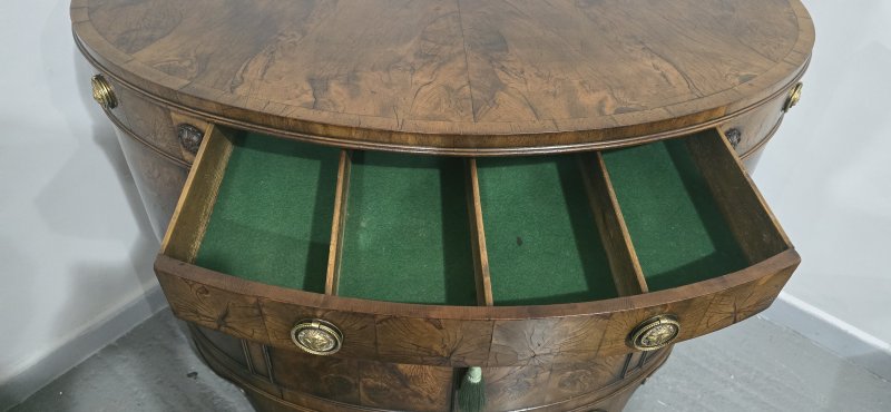Rare Yew Wood Demi Lune Side Cabinet - Image 22