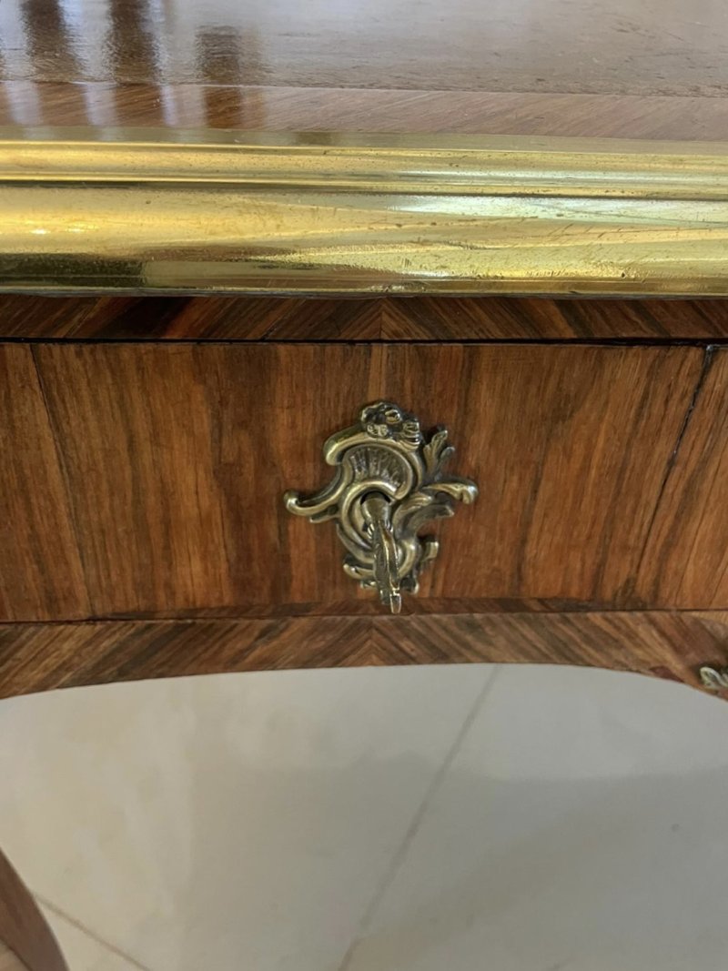 Exceptional Antique French Louis XV Large Freestanding Kingwood Ormolu Partners Bureau Plat Desk - Image 10
