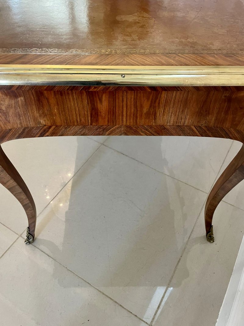 Exceptional Antique French Louis XV Large Freestanding Kingwood Ormolu Partners Bureau Plat Desk - Image 15