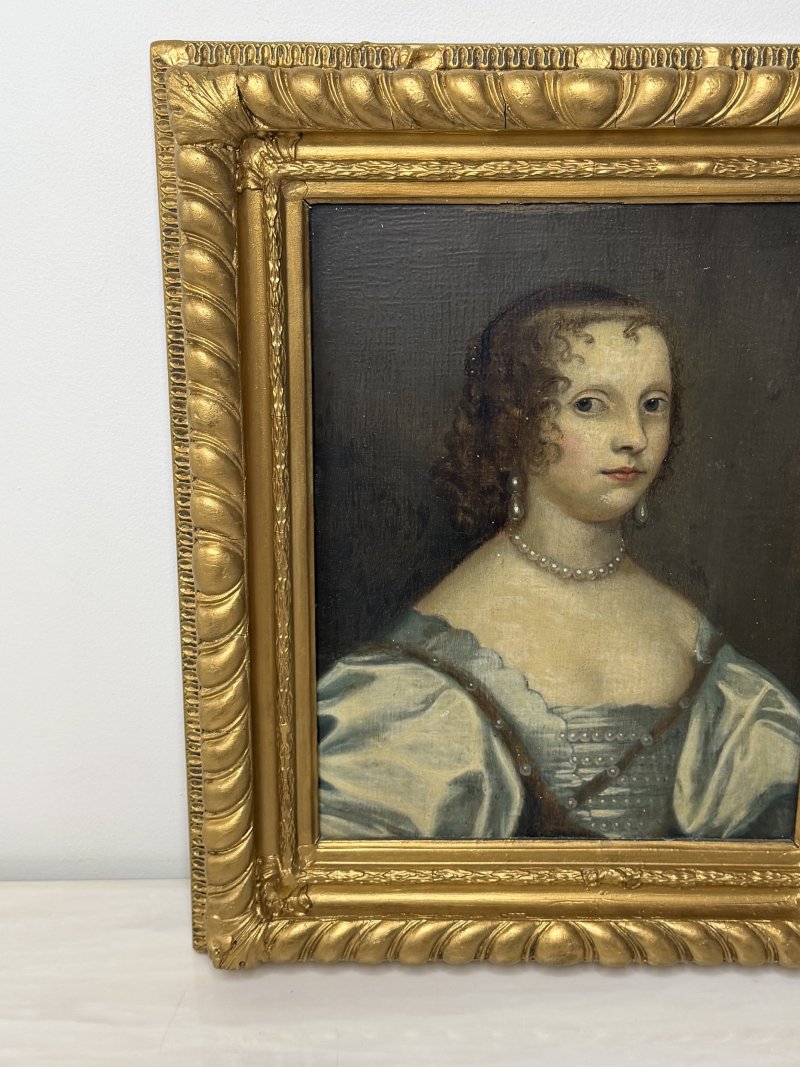 17th Century Oil Portrait of Elizabeth Cavendish, Countess of Devonshire - Image 9