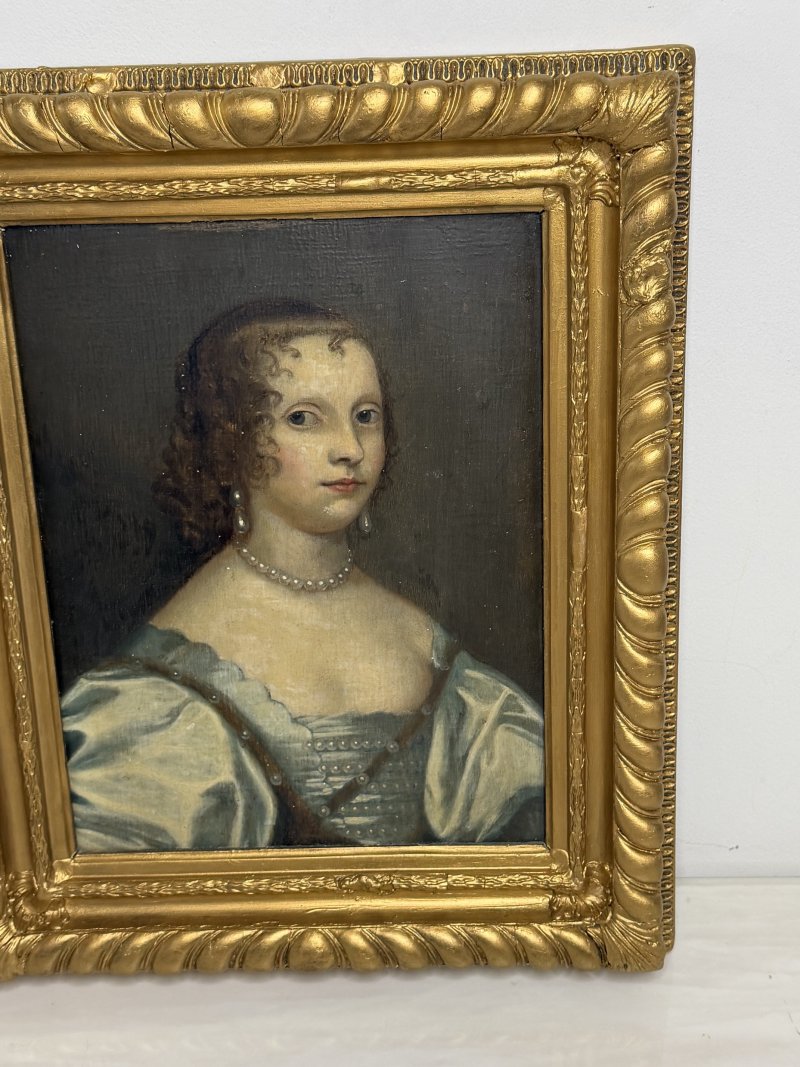 17th Century Oil Portrait of Elizabeth Cavendish, Countess of Devonshire - Image 6