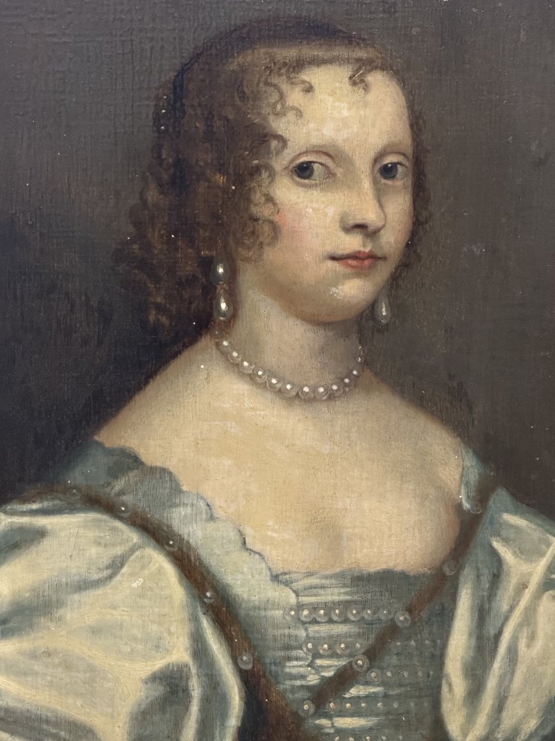 17th Century Oil Portrait of Elizabeth Cavendish, Countess of Devonshire - Image 5