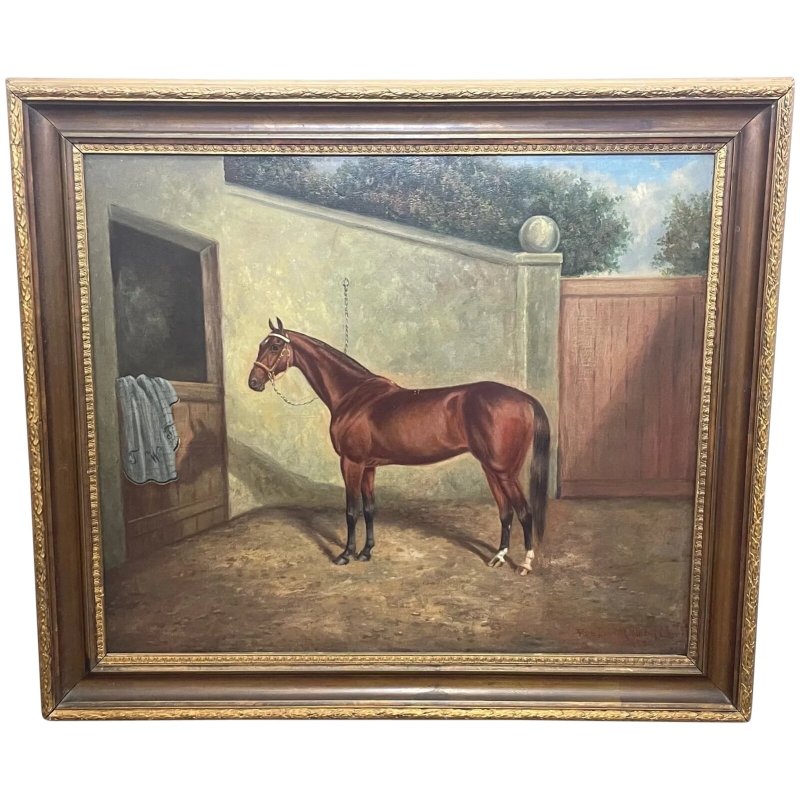 Frederick Albert Clark (1869–1954) – Spion Kop Winner of the 1920 Epsom Derby Oil Painting