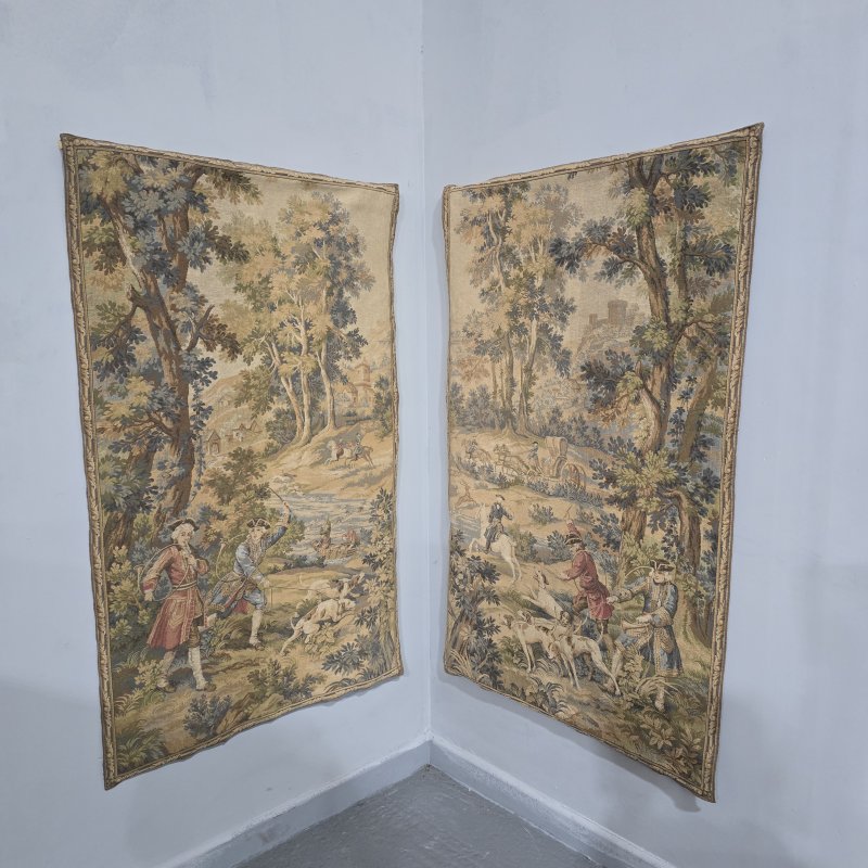 Very Good Pair French Tapestries - Image 2