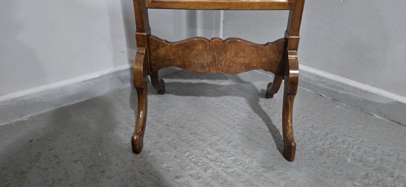 Queen Anne Burr Walnut Cheval Mirror - Image 7