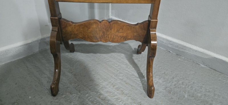 Queen Anne Burr Walnut Cheval Mirror - Image 10